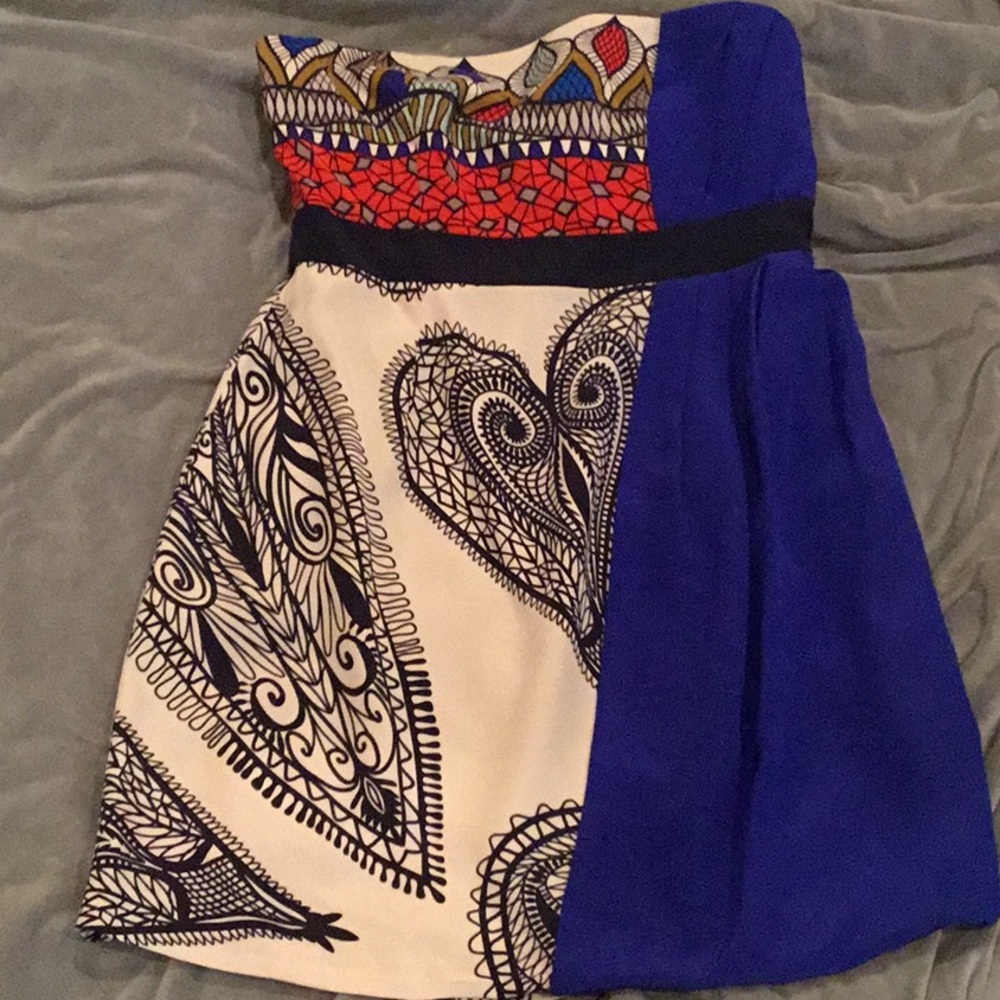 Tibi silk strapless dress